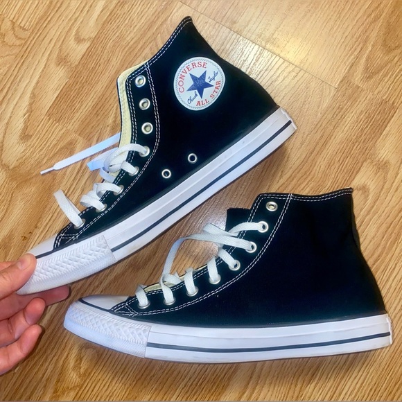 Converse Black and White High-Top Sneakers - Picture 1 of 5